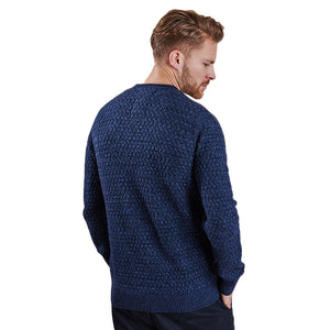 Copeland Crew Neck Lambswool Sweater in Navy