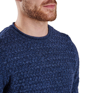 Copeland Crew Neck Lambswool Sweater in Navy