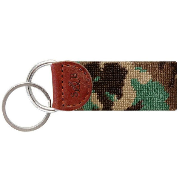 Camo Needlepoint Key Fob  