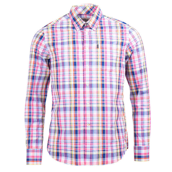 Douglas Tailored Fit Button Down in Candy Pink by Barbour  - 4