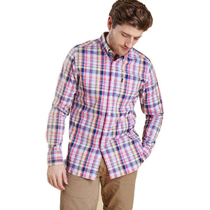 Douglas Tailored Fit Button Down in Candy Pink by Barbour  - 1