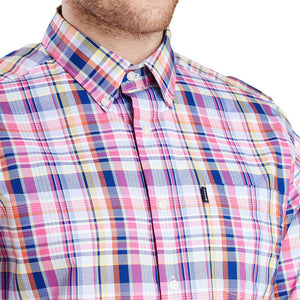 Douglas Tailored Fit Button Down in Candy Pink by Barbour  - 3
