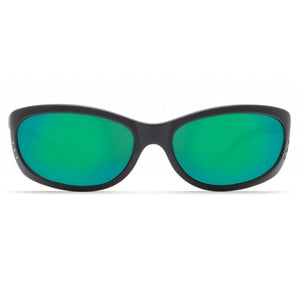 Fathom Matte Black Sunglasses with Green Mirror 580P Lenses   