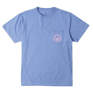 Floral Logo Tee Shirt in Cornflower Blue by The Southern Shirt Co.  - 2