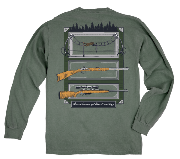 Seasons of Hunting Long Sleeve Tee in Light Green by Fripp & Folly 