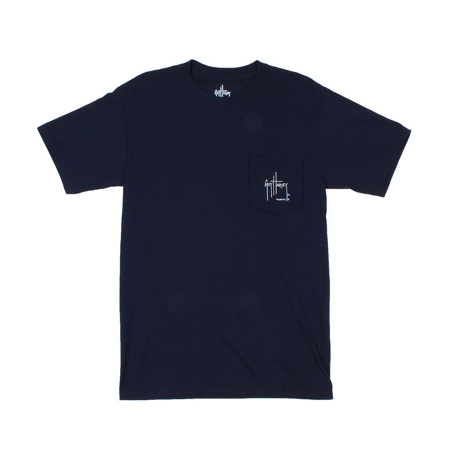 Guy Harvey Speckles Tee in Navy