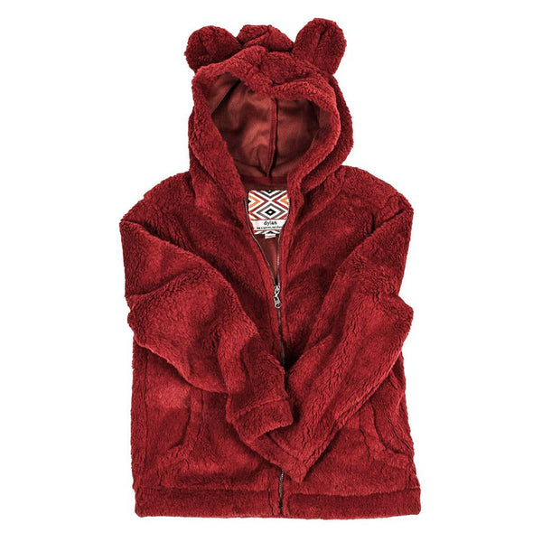 YOUTH Silky Pile Pullover Teddy Bear in Red 