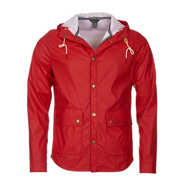 Hooded Slim Reelin Jacket in Red by Barbour  - 5