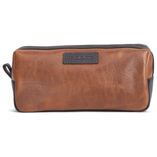 Jackson Toiletry Kit in Cognac American Bison   