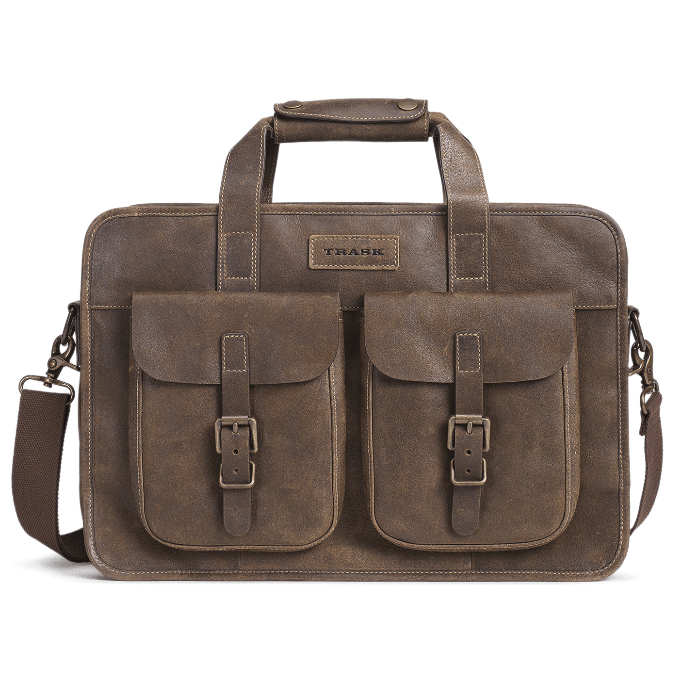Jackson XL Zip Tote in Walnut American Steer   