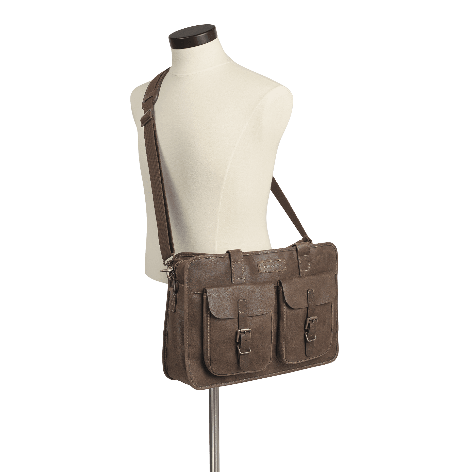 Jackson XL Zip Tote in Walnut American Steer   