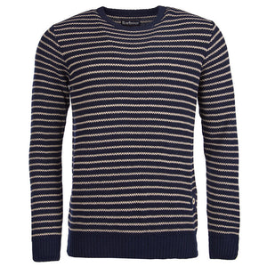 Legion Stripe Crew in Navy by Barbour  - 5