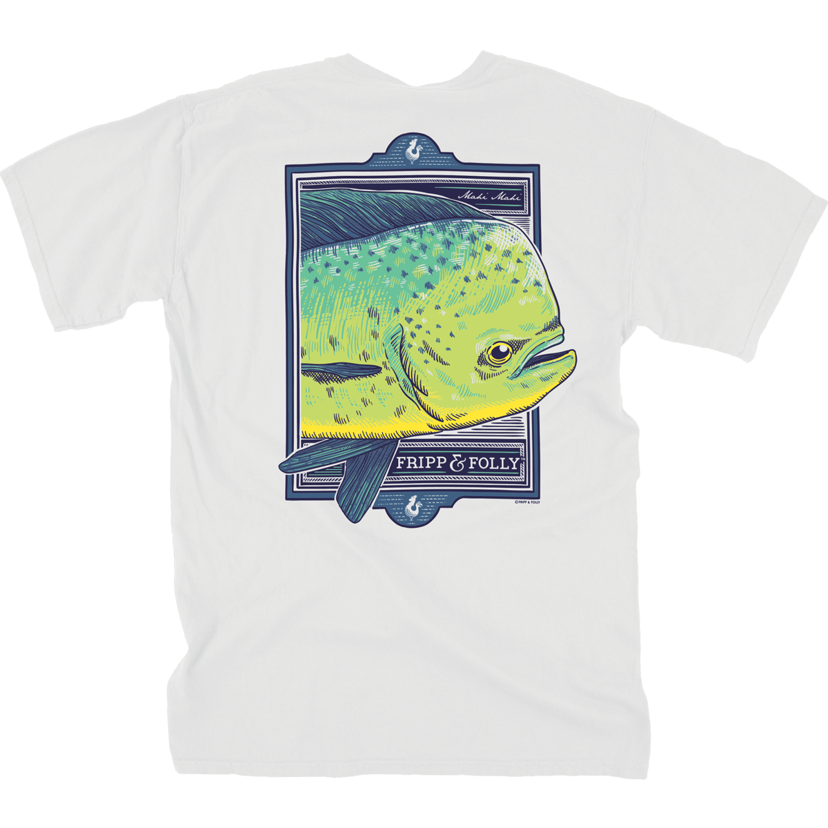 Mahi Close Up Tee in White by Fripp & Folly 