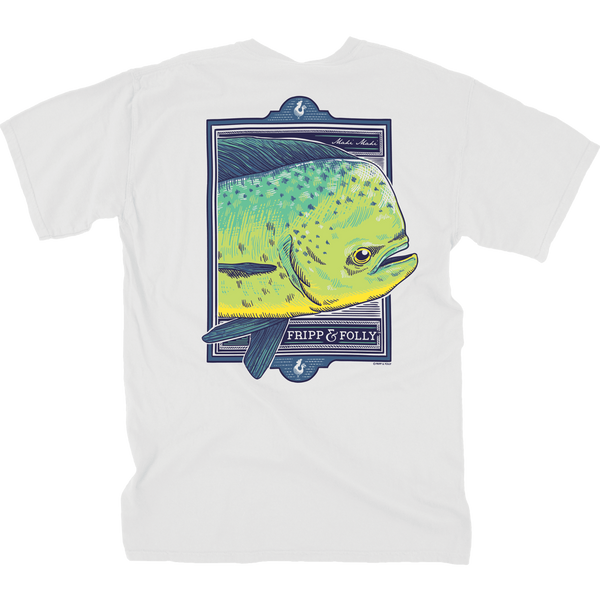 Mahi Close Up Tee in White by Fripp & Folly 