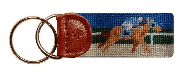 Derby Needlepoint Key Fob  