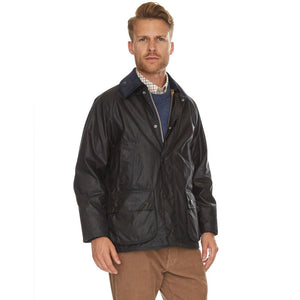 Classic Bedale Waxed Jacket in Navy