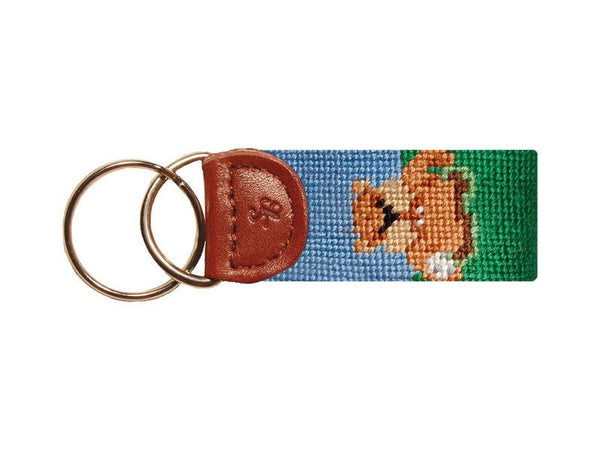 Caddyshack Needlepoint Key Fob in Green  