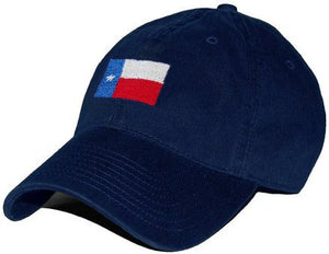 Texas Flag Needlepoint Hat in Navy  