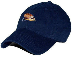 Fishing Fly Needlepoint Hat in Navy  