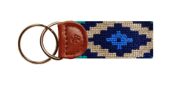 Gaucho Needlepoint Key Fob in Dark Khaki  
