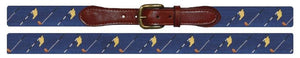 Golf Flags Needlepoint Belt   