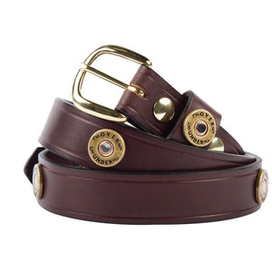Cannon's Point Multi Shotgun Shell Belt in Brown Leather by Over Under Clothing  - 1
