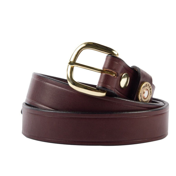 Cannon's Point Single Shotgun Shell Belt in Brown Leather by Over Under Clothing  - 1