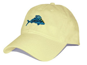 Roosterfish Needlepoint Hat in Butter  