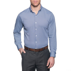 The Spread Collar Gingham Dress Shirt in Beckett Blue   