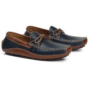 Drake Bison Loafer in Navy   