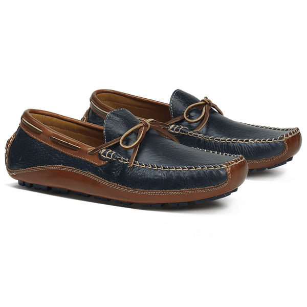 Drake Bison Loafer in Navy   