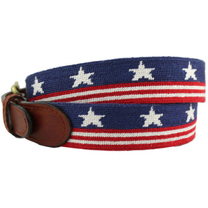 Old Glory Needlepoint Belt