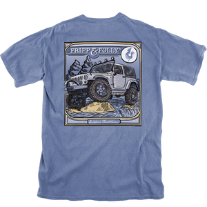 On the Rocks Tee in Blue Jean by Fripp & Folly 