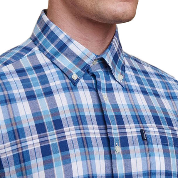 Orson Tailored Fit Button Down in Navy by Barbour  - 2