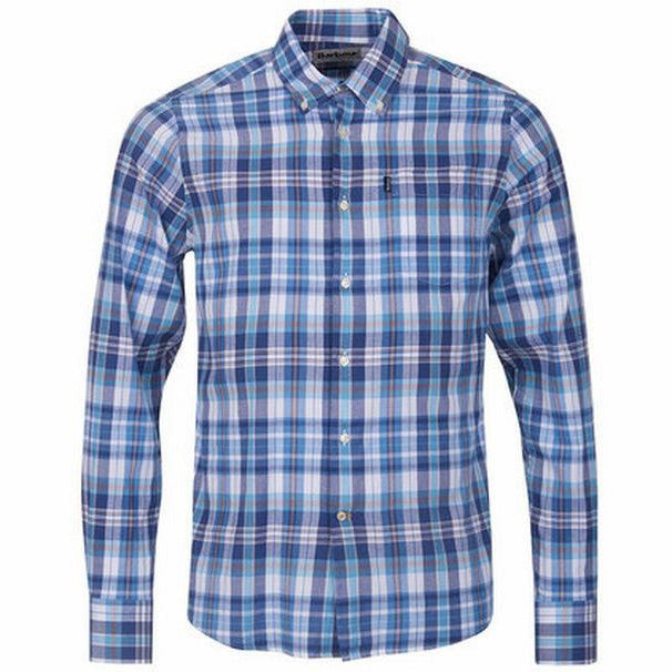 Orson Tailored Fit Button Down in Navy by Barbour  - 3