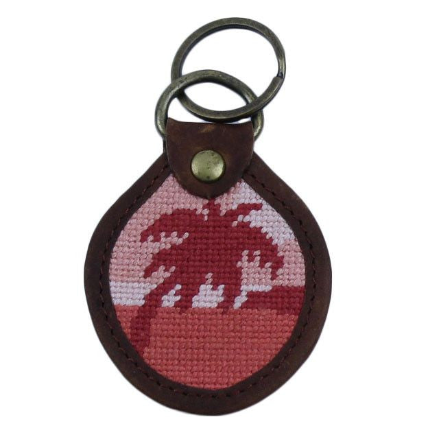 Palm Tree Sunset Needlepoint Key Fob by Parlour 