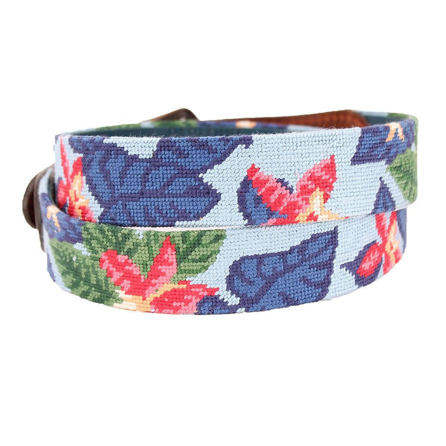 Blue Hawaii Needlepoint Belt by Parlour  - 1