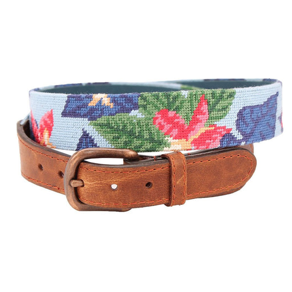 Blue Hawaii Needlepoint Belt by Parlour  - 1