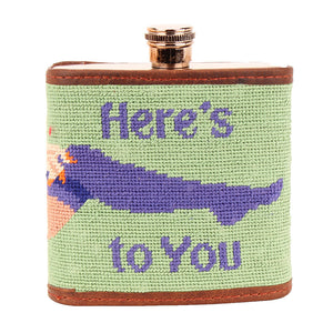 Here's To You Needlepoint Flask by Parlour  - 1