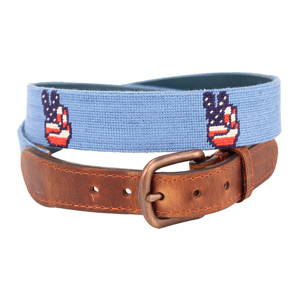 Patriotic Peace Needlepoint Belt by Parlour  - 1
