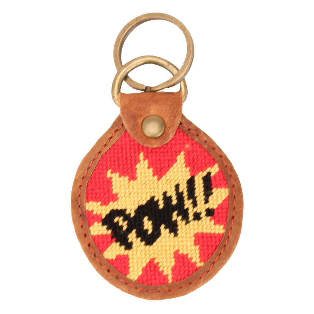 Pop Art Needlepoint Key Fob by Parlour 