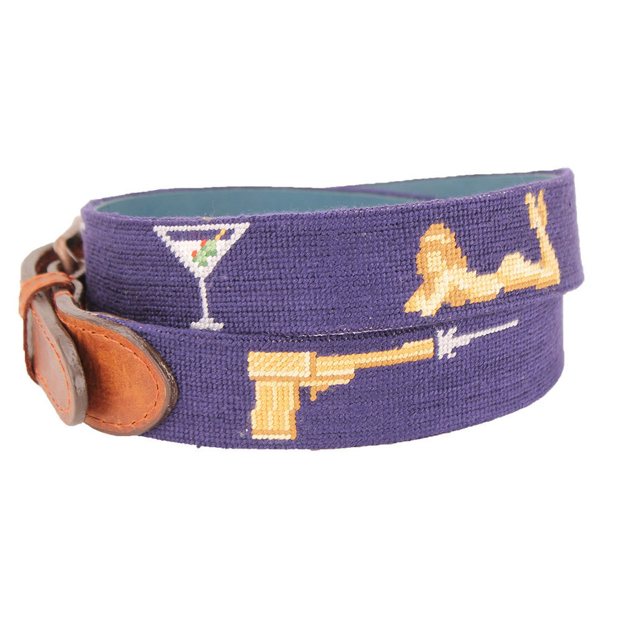 Shaken, Not Stirred Needlepoint Belt by Parlour  - 1