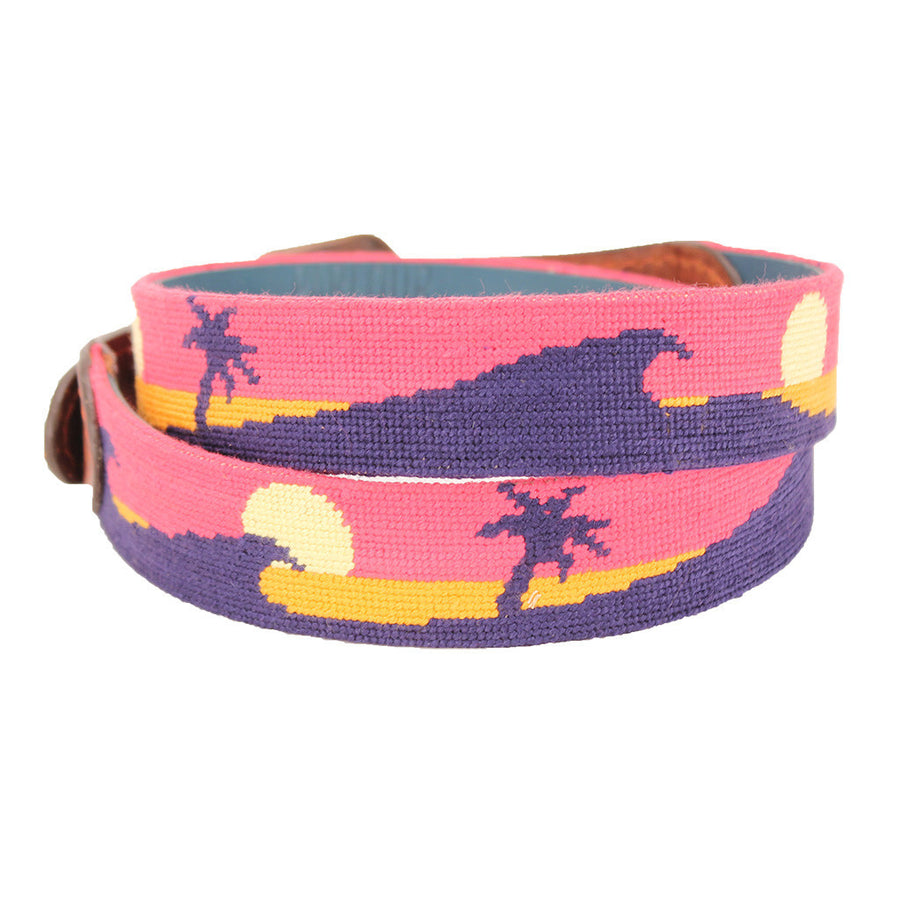 Sunset Surfing Needlepoint Belt by Parlour  - 1