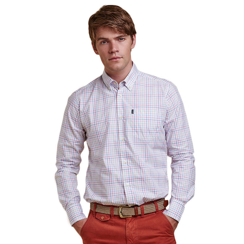 Patrick Tailored Fit Button Down in Pink by Barbour  - 1