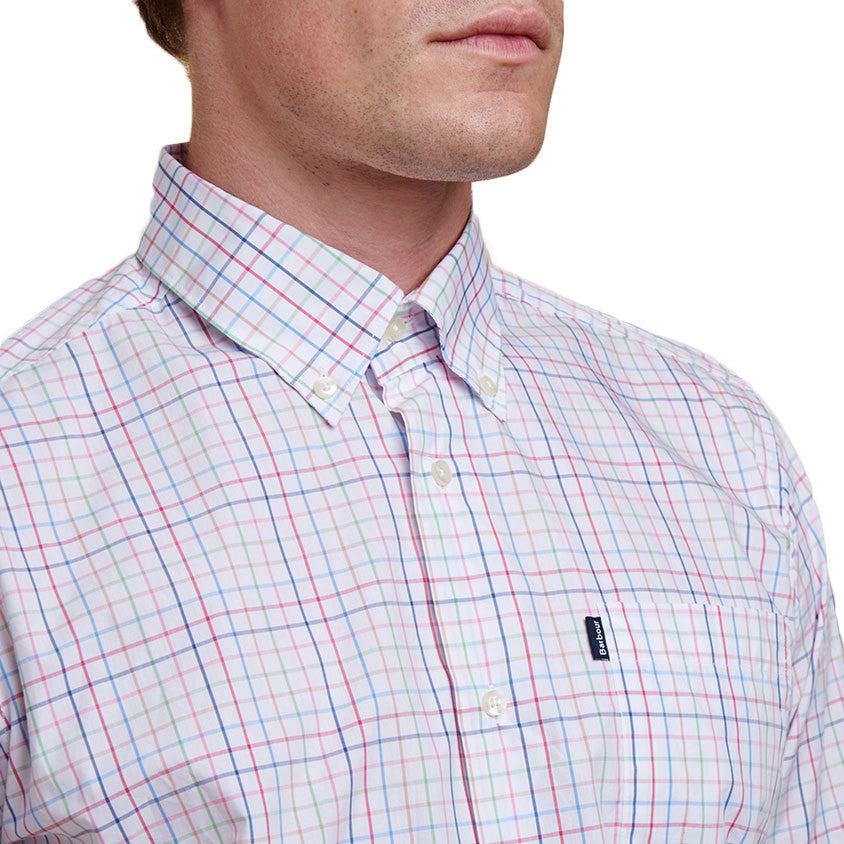 Patrick Tailored Fit Button Down in Pink by Barbour  - 3