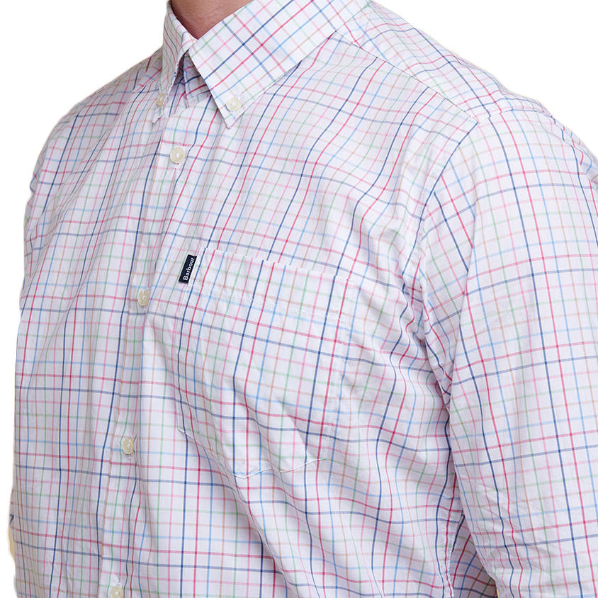 Patrick Tailored Fit Button Down in Pink by Barbour  - 4