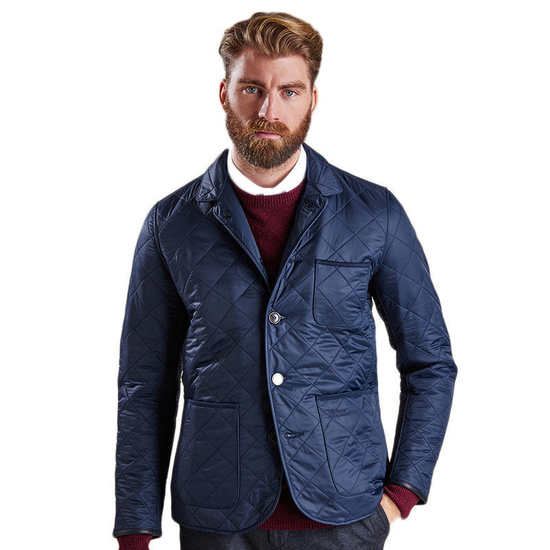 Racer Quilted Jacket in Navy by Barbour