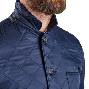 Racer Quilted Jacket in Navy by Barbour