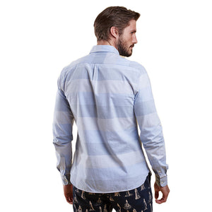 Sailor Tailored Fit Button Down in Sky Blue by Barbour  - 2