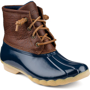 Women's Saltwater Duck Boot in Tan/Navy by Sperry 